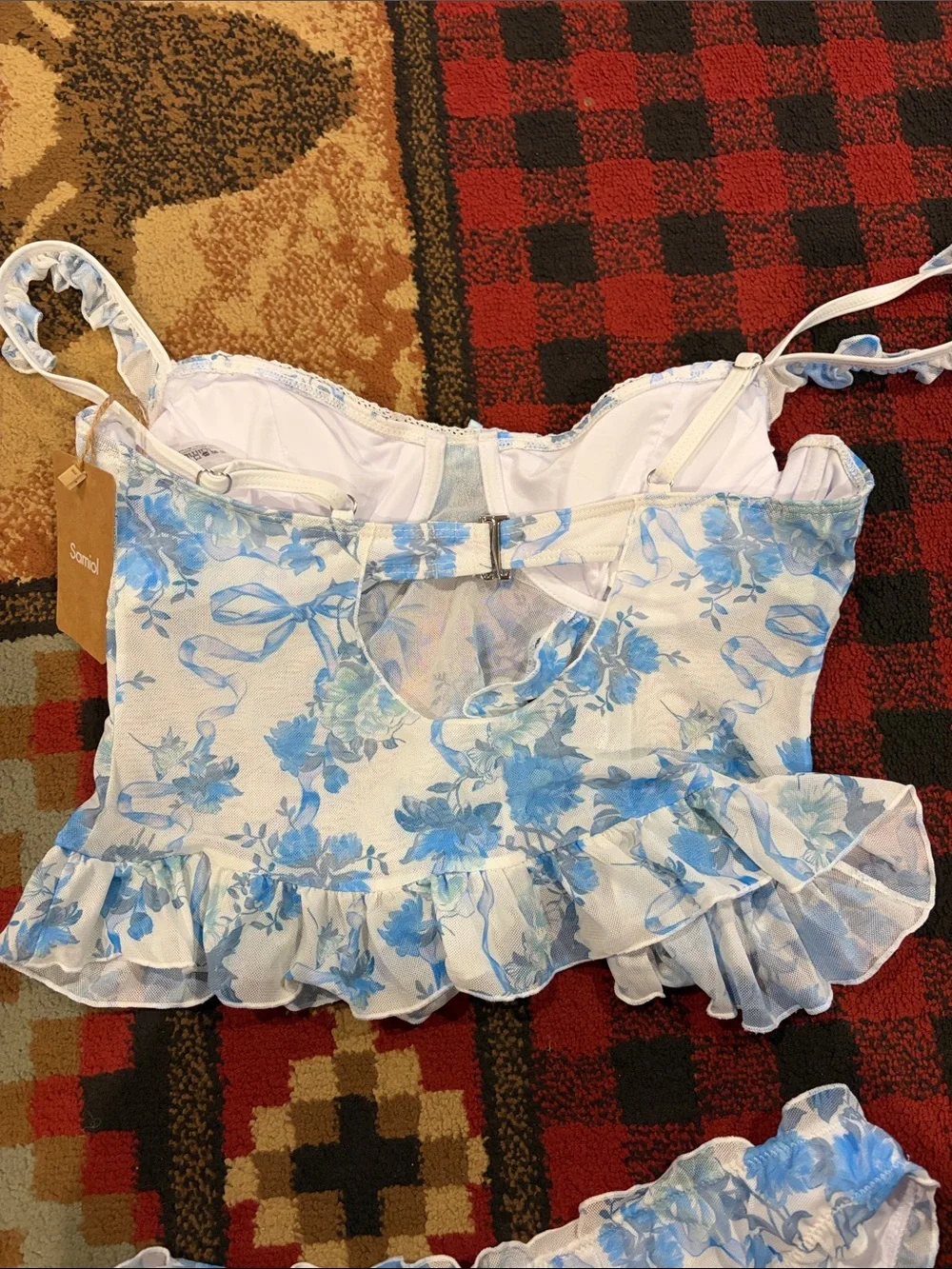 Women’s BNWT Samiol lace mesh tankini